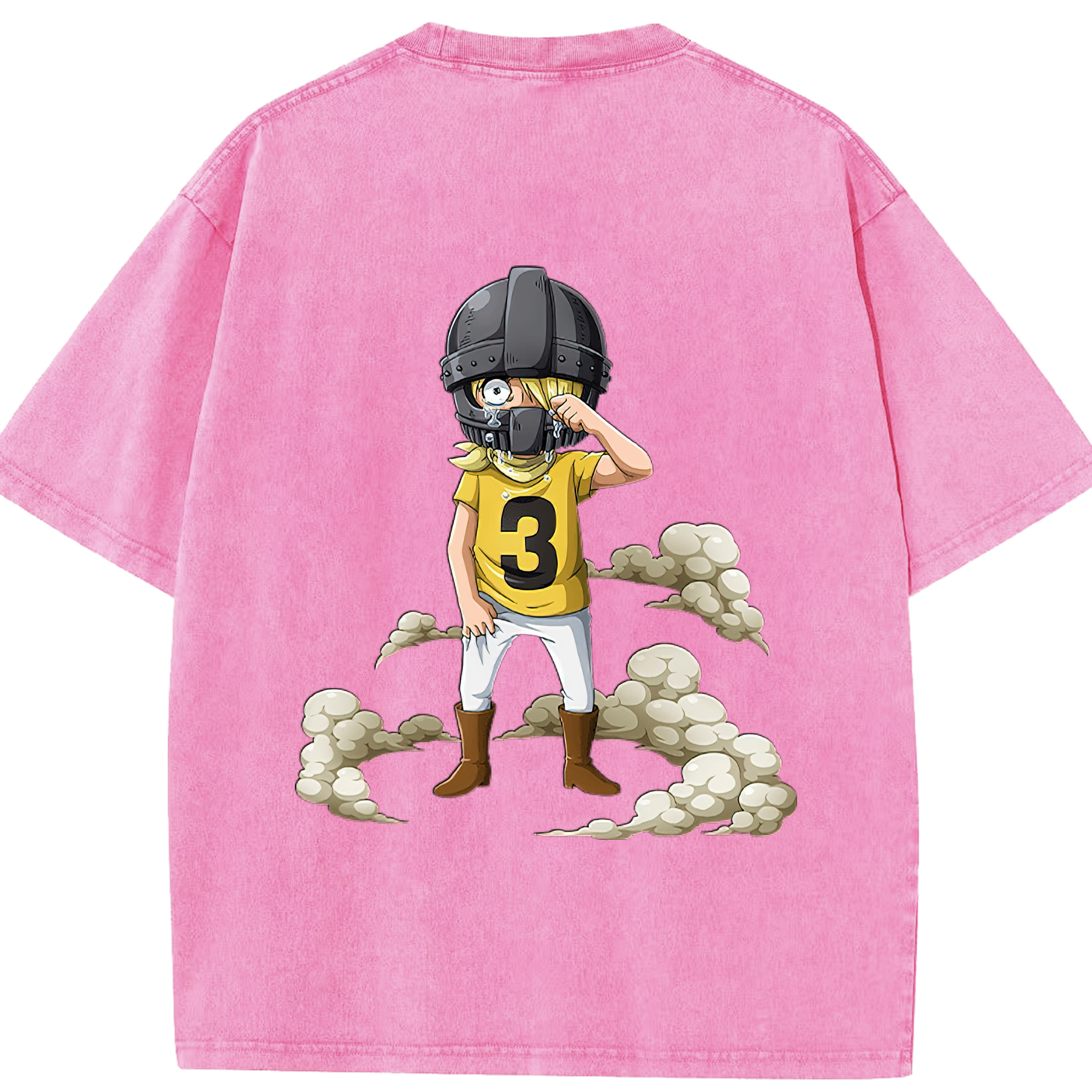 ワンピース サンジ ONE PIECE Sanji 綿100% ヴィンテージ風 半袖Tシャツ（背面プリント）